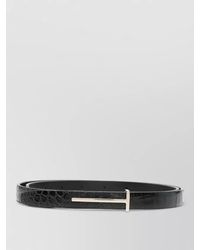 Tom Ford - Crocodile-Embossed Leather Belt - Lyst