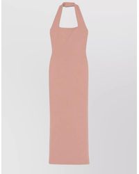 Solace London - Ilona Halter Neck Open Back Maxi Dress - Lyst