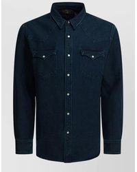 RRL - Suede Western Shirt - Lyst