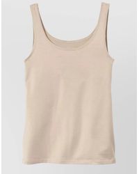CALIDA - Scoop Neck Sleeveless Stretch Plain Top - Lyst