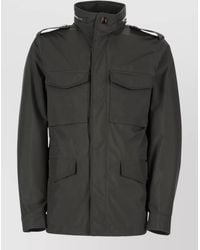 Moorer - Denver Jacket High Collar Epaulettes - Lyst
