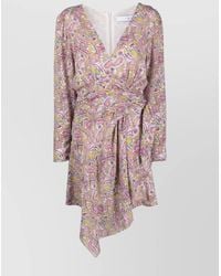 IRO - Graphic Print Short Wrap Dress - Lyst