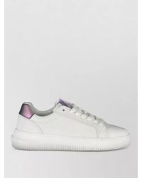 Calvin Klein - Leather Lace-Up Sneakers - Lyst
