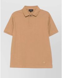 Emporio Armani - Cotton Polo Shirt Short Sleeves Collar - Lyst