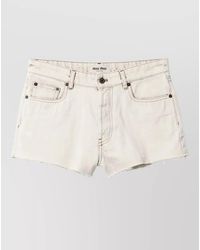 Miu Miu - Shorts Belt Loops Back And Front Pockets - Lyst