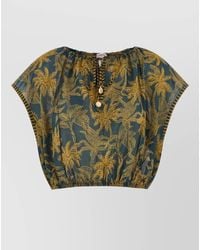 Eres - Crocodile Beach Top Palm Trees Tassels - Lyst