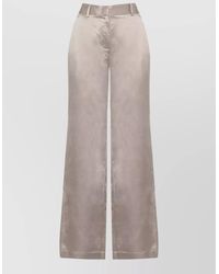 Panicale - Viscose Wide Leg Pants Belt Loops - Lyst
