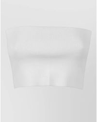 Liviana Conti - Viscose Bandeau Top Ribbed Strapless Design - Lyst