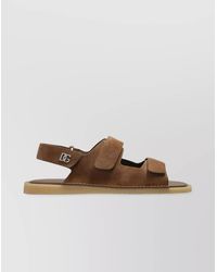 Dolce & Gabbana - Suede Touch-Strap Sandals - Lyst