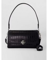 Tory Burch - Charlie Small Lamb Leather Clutch Bag - Lyst