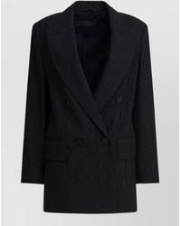 Max Mara - Jacket Button Detail Flap Pockets Lapels - Lyst