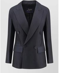 The Seafarer - Carmen Virgin Wool Silk Double Breasted Blazer - Lyst