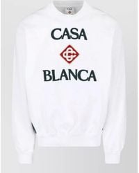 CASABLANCA - Cotton Logo-Embroidered Sweatshirt - Lyst