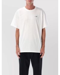 MM6 by Maison Margiela - Cotton Crewneck Short-Sleeve T-Shirt - Lyst