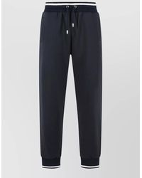 Dolce & Gabbana - Jogger Cotton Pants Ribbed Cuffs Pockets - Lyst