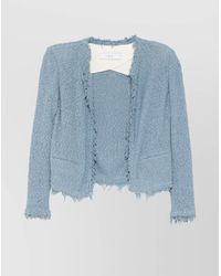 IRO - Short Cotton Jacket Frayed Edges - Lyst