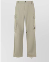 C.P. Company - Cargo Cotton Trousers Belt Loops Wide Leg - Lyst