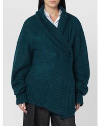 Dries Van Noten - Oversized Petroleum Mohairblend Sweater - Lyst