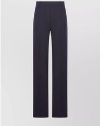 Saint Laurent - Wool High-Rise Straight-Leg Trousers - Lyst