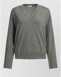 Brunello Cucinelli - Cashmere V Neck Knitwear Long Sleeves - Lyst