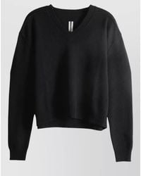 Rick Owens - Tommy V Neck Long Sleeve Sweater - Lyst