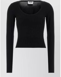 Moschino - Viscose Blend Slim Fit Round Neck Sweater - Lyst