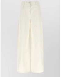 Brunello Cucinelli - High Waist Barrel Leg Denim Jeans - Lyst