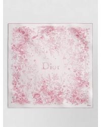 Dior - Silk Square Scarf Floral Pattern Stripes - Lyst