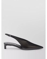 Jil Sander - Pointed Toe Kitten Heel Slingback Pumps - Lyst