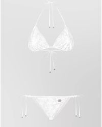 Dolce & Gabbana - Triangle Top Thong Bottom Bikini Set - Lyst