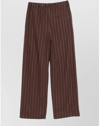 Alysi - Striped Wide Leg Lounge Trousers - Lyst