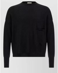 Ma'ry'ya - Wool Sweater Crew Neck Chest Pocket - Lyst