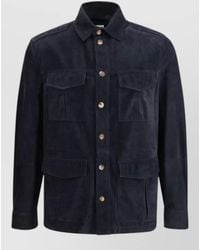 Brunello Cucinelli - Suede Leather Shirt Jacket - Lyst