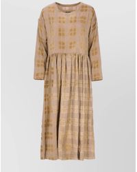 Uma Wang - Midi Dress With Crew Neckline And Pockets - Lyst