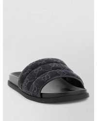 Gucci - Gg Denim Slides Open Toe Design - Lyst