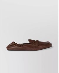 Miu Miu - Nappa Leather Loafers Square Toe - Lyst