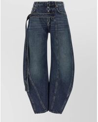 Jean Paul Gaultier - Denim Low-Rise Wide-Leg Trousers - Lyst