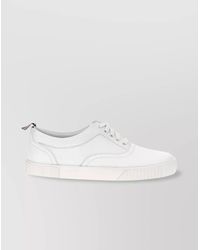 Thom Browne - Calfskin Leather Low-Top Sneakers - Lyst