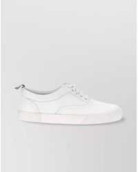 Thom Browne - Calfskin Leather Low-Top Sneakers - Lyst