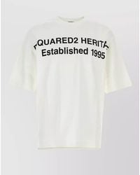 DSquared² - Cotton Oversize Crew Neck Graphic T Shirt - Lyst