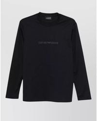 Emporio Armani - Cotton Logo Long-Sleeve T-Shirt - Lyst