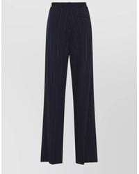 Ralph Lauren - Wool Pleated Wide-Leg Trousers - Lyst
