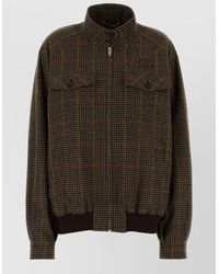 Miu Miu - Embroidered Wool Bomber Jacket - Lyst