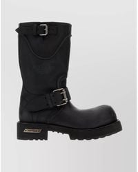 Balenciaga - Chunky Sole Leather Mid-Calf Pull Tab Boots - Lyst