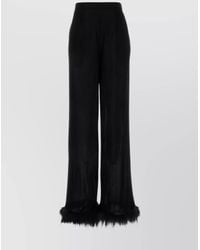 Prada - Satin Wide-Leg Trousers - Lyst