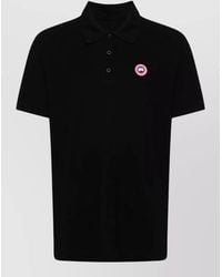 Canada Goose - Cotton Logo-Patch Short-Sleeve Polo Shirt - Lyst