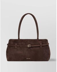 MANU Atelier - Suede Le Cambon Bag Buckle Top Handle - Lyst