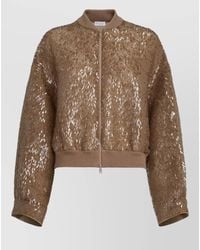 Brunello Cucinelli - Silk Bomber Jacket - Lyst
