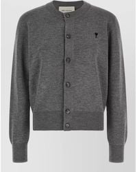 Ami Paris - Ami De Coeur Signature Knit Cardigan - Lyst