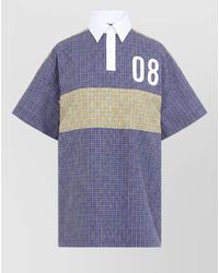Moschino - Printed Cotton Oversized Short-Sleeve Polo Shirt - Lyst